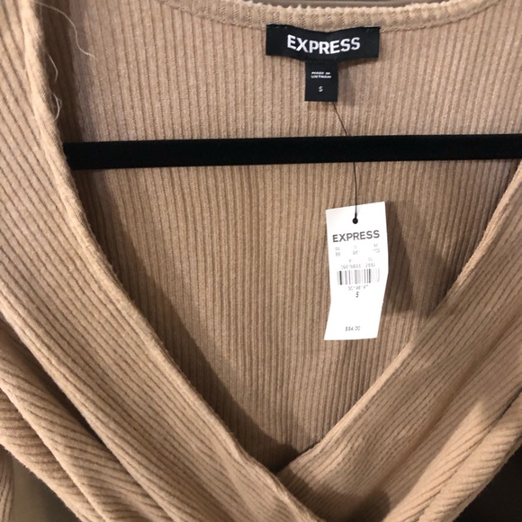 Express taupe long sleeve top - Picture 4 of 4